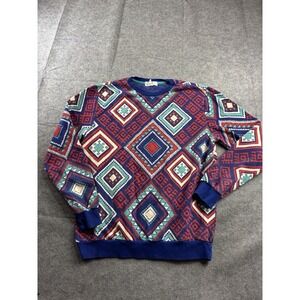 Forever 21 Men's XL Colorful Aztec Tribal Cowboy Western Pullover Sweatshirt
